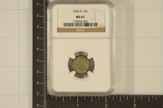 1960-D SILVER ROOSEVELT DIME NGC MS67