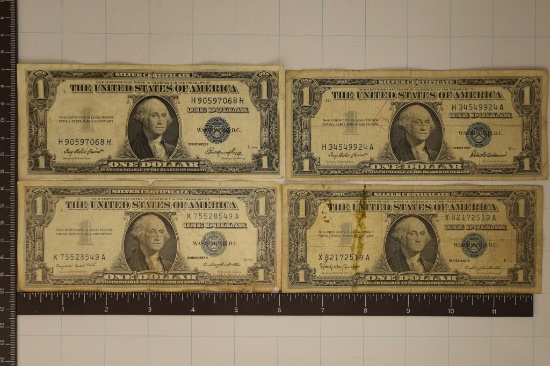 1935-E, 57, 57-A & 1957-B US $1 SILVER CERTS