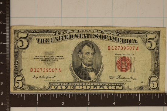 1953 US $5 RED SEAL NOTE