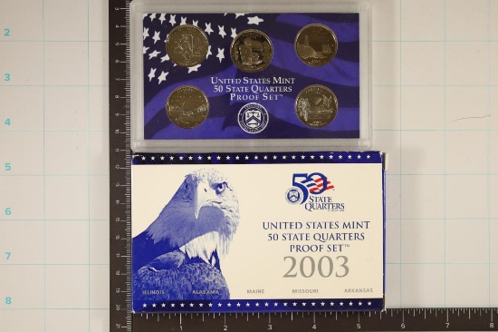 2003 US 50 STATE 5 COIN PF SET WITH BOX
