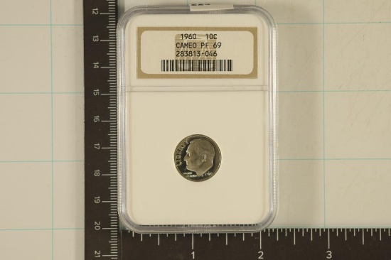 1960 SILVER ROOSEVELT DIME NGC CAMEO PF69