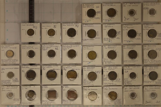 35 METAL APOTHECARY WEIGHTS: 2 DRACHMS, SCRUPLES,