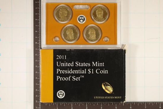 2011 US PRESIDENTIAL $1 FOUR COIN PF SET IN BOX