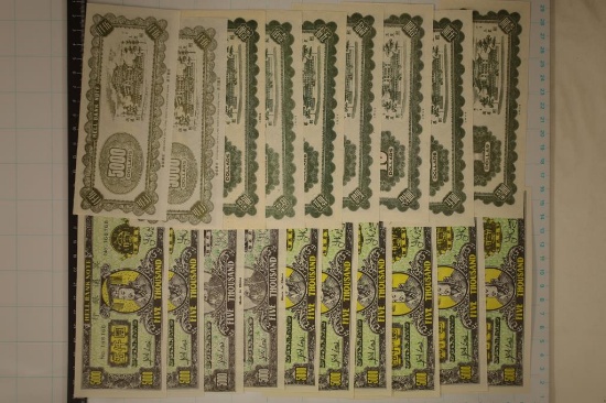 20-CHINESE BANK NOTES, 16 HELL NOTES (A SERIES OF