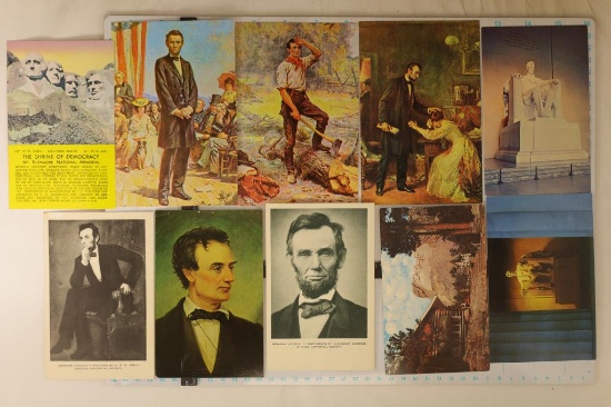 10 UNUSED POST CARDS-8 ABRAHAM LINCOLN & 2-MOUNT