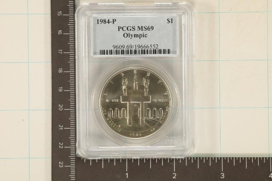 1984-P US OLYMPIC SILVER DOLLAR PCGS MS69