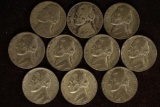 4-1943-P, 5-1944-P & 1-1944-S 35% SILVER JEFFERSON