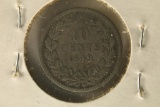1849 NETHERLANDS SILVER 10 CENTS .0288 OZ. ASW