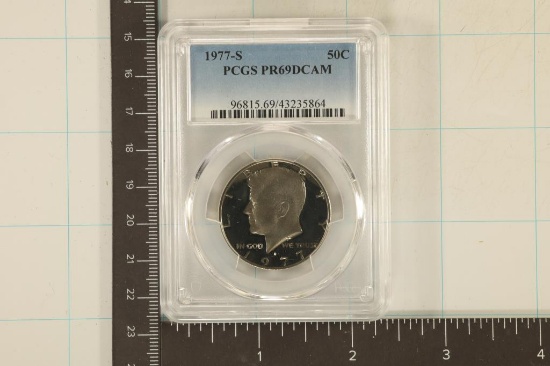 1977-S KENNEDY HALF DOLLAR PCGS PR69 DCAM
