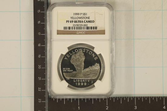 1999-P US SILVER DOLLAR YELLOWSTONE NGC PF69