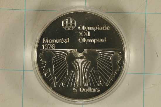 1976 CANADA SILVER BU $5 COIN .7227 OZ. ASW