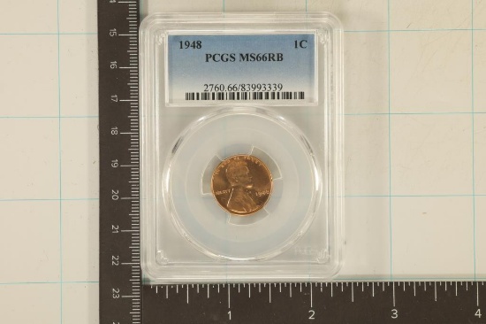 1948 LINCOLN WHEAT CENT PCGS MS66RB