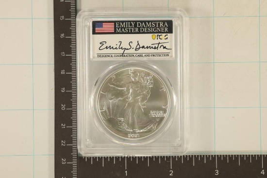 2021 AMERICAN SILVER EAGLE PCGS MS70 FIRST STRIKE