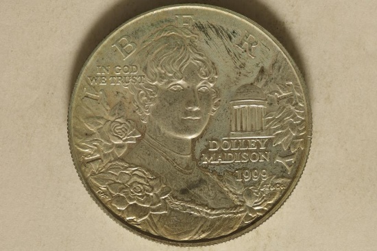 1999-P US UNC SILVER DOLLAR DOLLEY MADISON