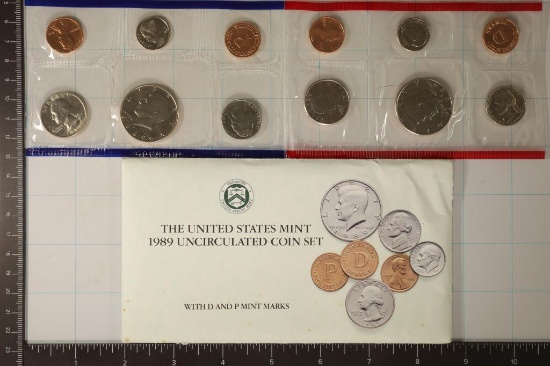 1989 US MINT SET (UNC) P/D (WITH ENVELOPE)