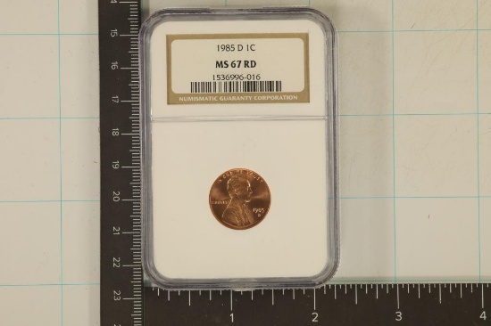 1985 LINCOLN CENT NGC MS67RD