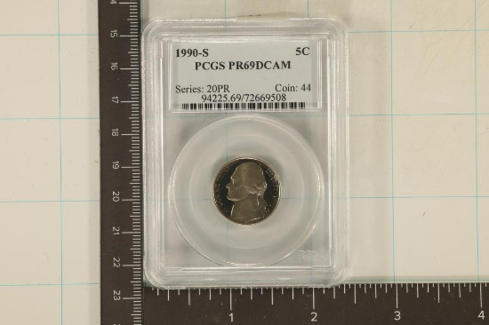 1990-S JEFFERSON NICKEL PCGS PR69 DCAM
