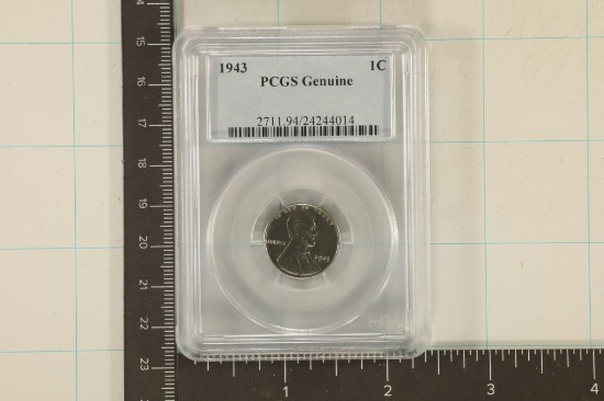 1943 LINCOLN STEEL WAR CENT PCGS GENUINE