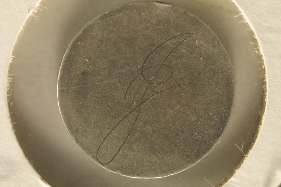 LOVE TOKEN ON 1859 SILVER SEATED LIBERTY DIME