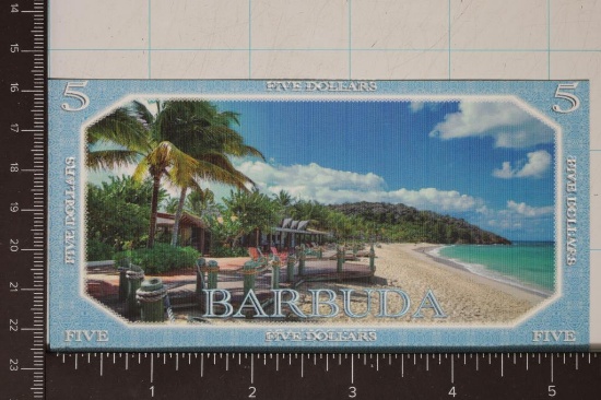 2019 BARBUDA $5 BANK OF FANTASY CRISP UNC POLYMER