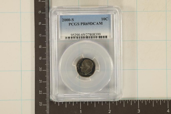 2000-S  ROOSEVELT DIME PCGS PR69 DCAM