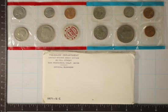 1971 US MINT SET (UNC) P/D/S (WITH ENVELOPE)