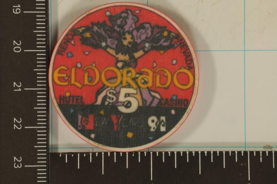 $5 ELDORADO HOTEL CASINO NEW YEARS 1991 CHIP