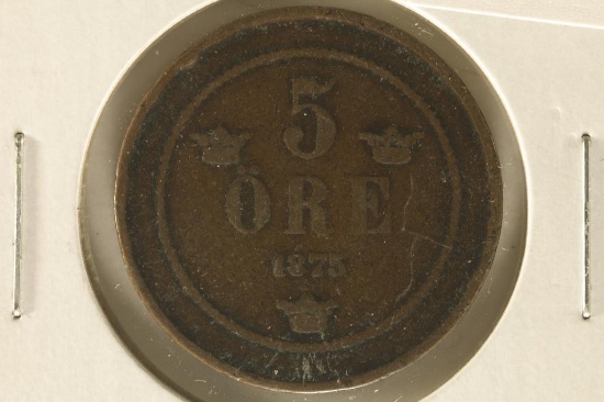 1875 SWEDEN 5 ORE