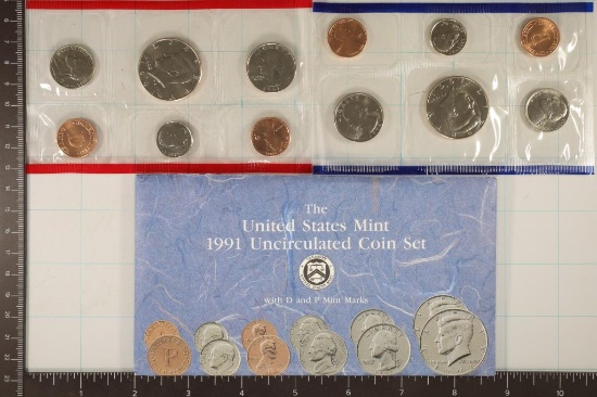 1991 US MINT SET (UNC) P/D (WITH ENVELOPE)