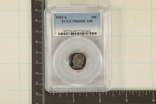 1993-S ROOSEVELT DIME PCGS PR69 DCAM