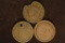 3 ALTERED US LARGE CENTS: 1833 (CLIPPED EDGE),