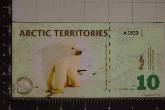 2010 ARCTIC TERRITORIES 10 POLAR DOLLARS CU