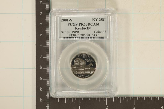 2001-S KENTUCKY QUARTER PCGS PR70 DCAM
