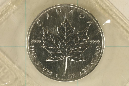 1 TROY OZ 9999 FINE SILVER PF 2004 CANADA $5 MAPLE
