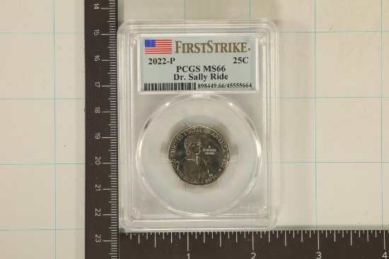 2022-P DR. SALLY RIDE QUARTER PCGS MS66
