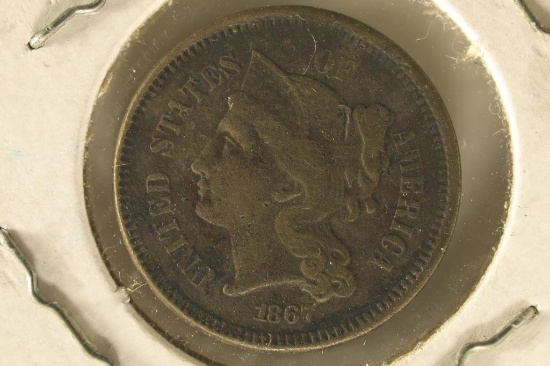 1867 US 2 CENT PIECE