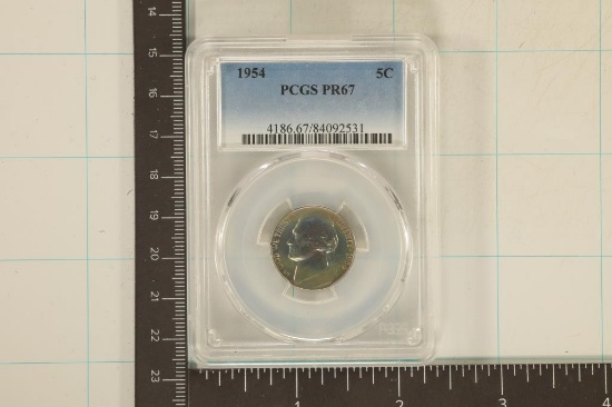 1954 JEFFERSON NICKEL PCGS PR67