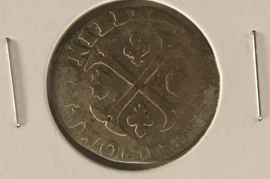 1590-1610 FRANCE SILVER DOUZAIN COIN