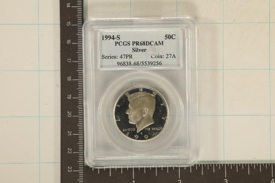 1994-S SILVER KENNEDY HALF DOLLAR PCGS PR68 DCAM