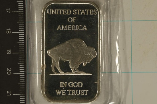 1 TROY OZ .999 FINE SILVER PF INGOT "INDIAN /