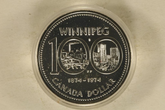 1974 CANADA WINNIPEG SILVER DOLLAR PROOF