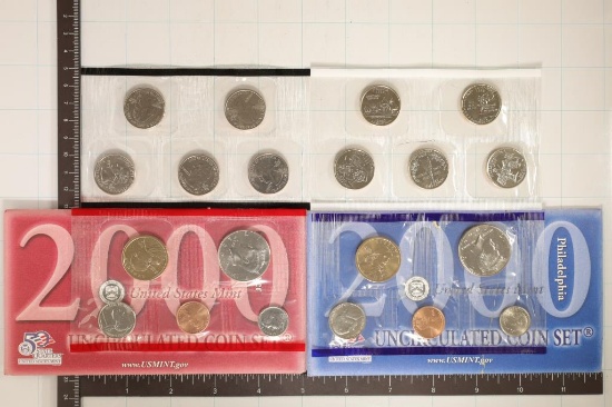 2000 US MINT SET (UNC) P/D (WITH ENVELOPE)
