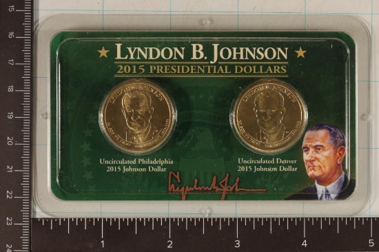 2015-P & D PRESIDENTIAL DOLLAR 2 COIN SET UNC'S