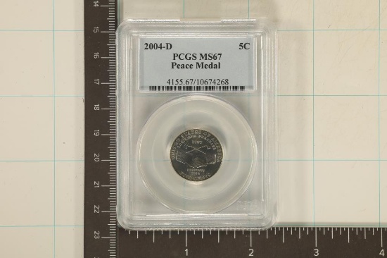 2004-D PEACE MEDAL NICKEL PCGS MS67