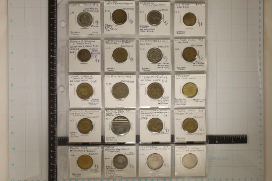 20 ASSORTED ARCADE TOKENS: ROCK CITY AMUSEMENT,