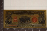 24 KT GOLD FOIL REPLICA A US $10 BISON BILL CU
