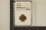 1974-D LINCOLN CENT NGC MS66 RED