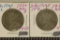 1933 & 1934 NEW ZEALAND SILVER 1 SHILLINGS