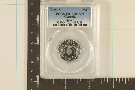 1999-S SILVER GEORGIA QUARTER PCGS PR70 DCAM