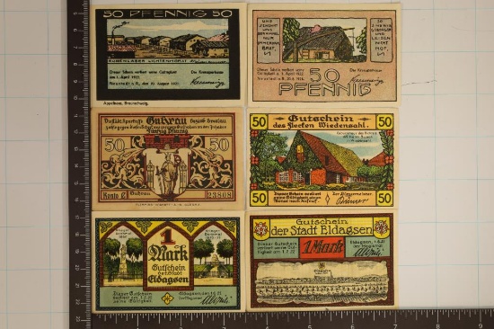6-1921 & 1922 GERMAN CRISP UNC NOTGELDS: 4-50